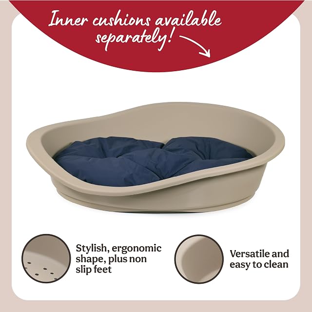 Foto 4 de 8 de Rosewood Sonny Classic - Cama de plástico para Perro, Color Moca, 80 cm