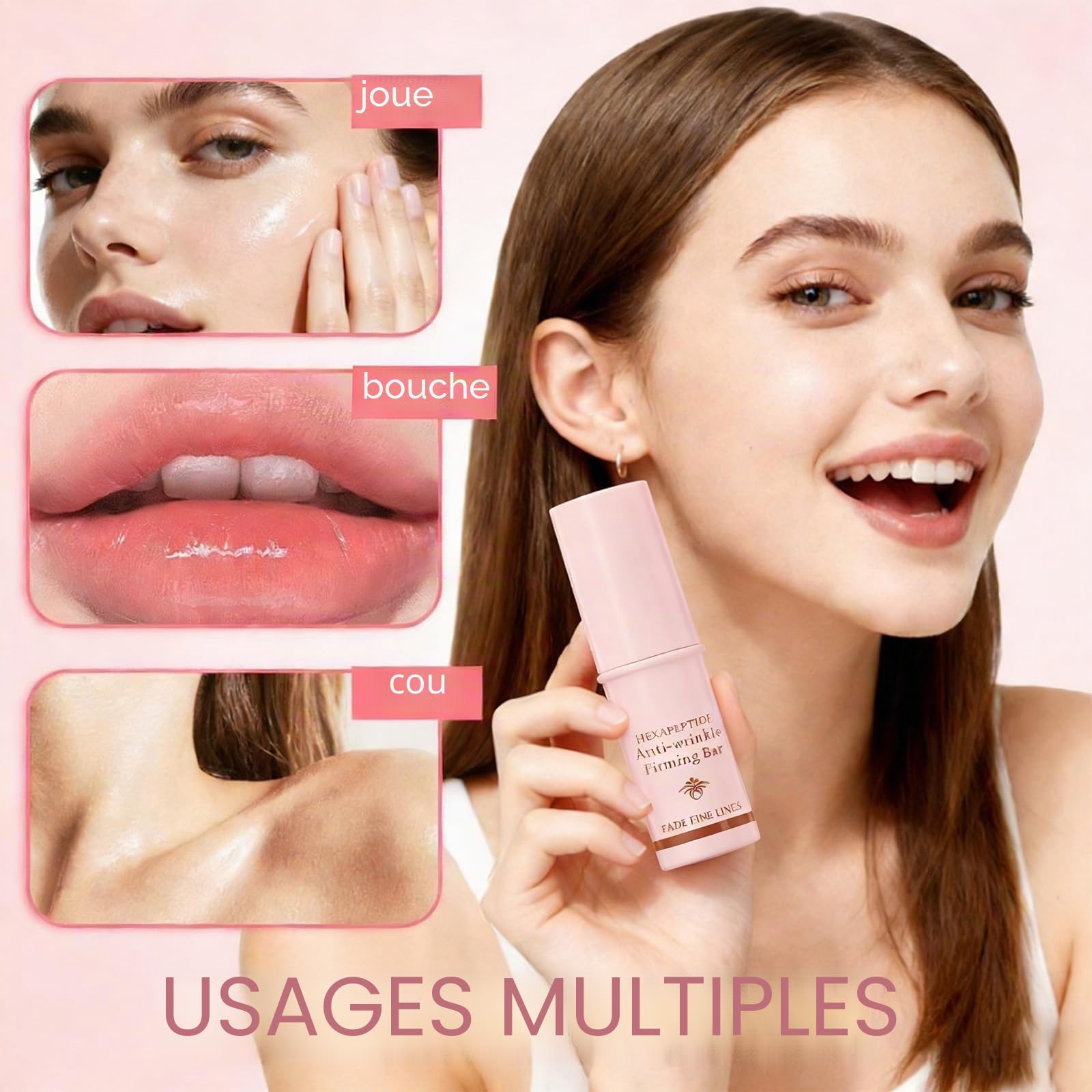 Wrinkle Bounce Multi Balm Stick | Eye Face Neck Base & Moisture Double Sérum Stick | Skin Care All-in-One Daily Moisturizer Stick
