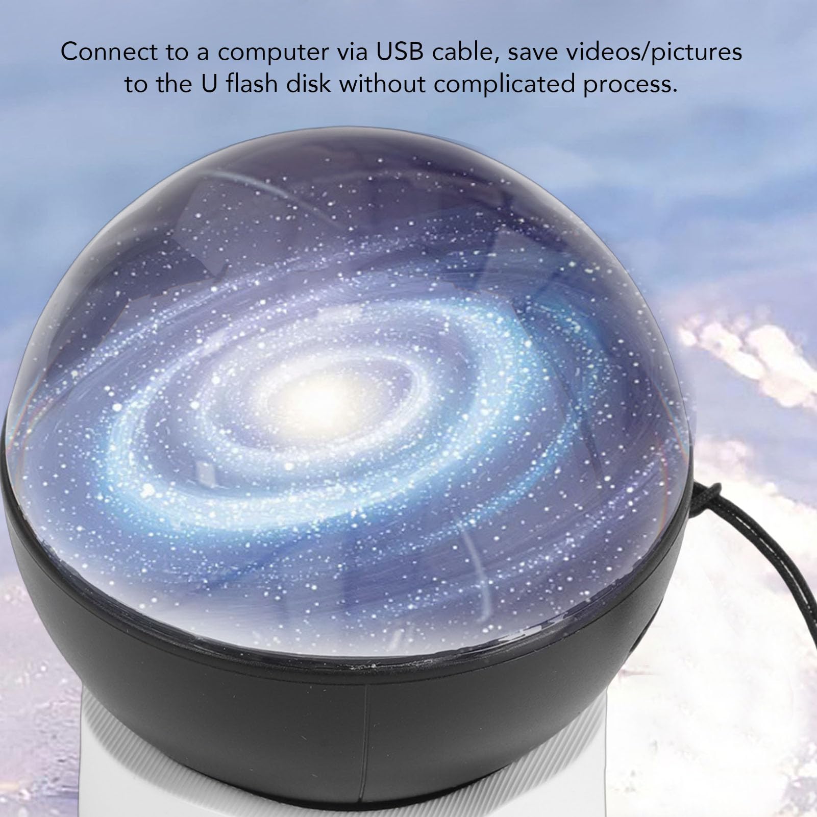 Bewinner Lampada Memory Sphere Sfera di Cristallo 3D da 2,76 Pollici, Lettore Video Caricabile per Foto e Musica con Memoria da 4 GB, Luce Notturna a LED Unica Regalo di Compleanno per Famiglia e