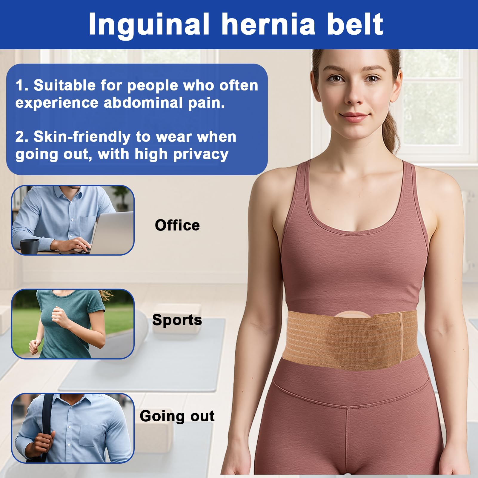 Hernie Ombilicale, Attache De Hernie Ombilicale Pour Hommes Et Femmes, Ceinture Herniaire, Ceinture Abdominale Linderung Von Schmerzen, Die Durch Einen Leistenbruch Verursacht Werden(M)