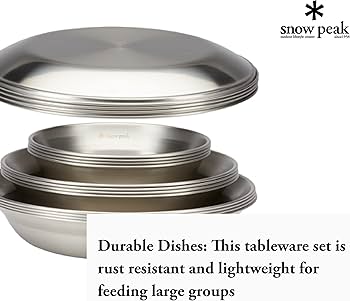 スノーピーク ディナープレート 16点 テーブルウェアセット ステンレス鋼 スノーピーク ディナープレート 16点 テーブルウェアセット ステンレス