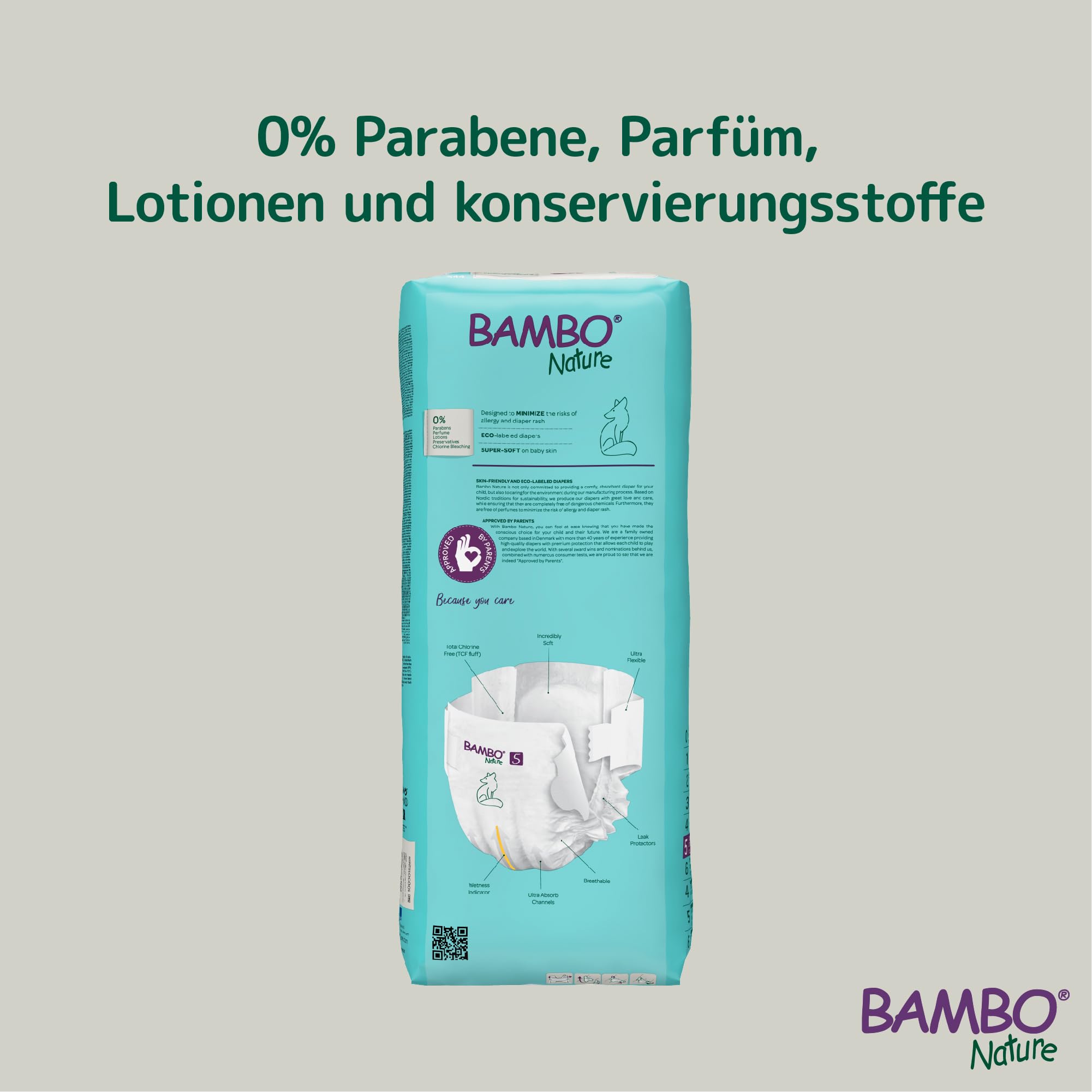Bambo Nature Windeln Junior 5, 4,77 kg, 3 Stück