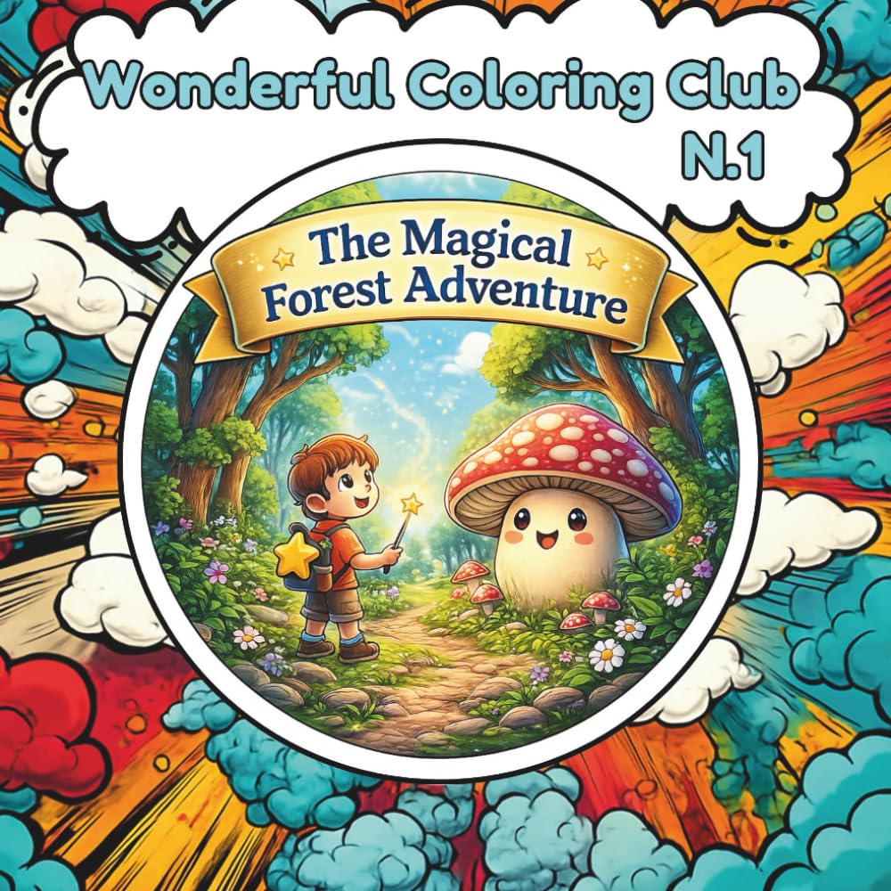 The Magical Forest Adventure: A Story Coloring Book for Kids