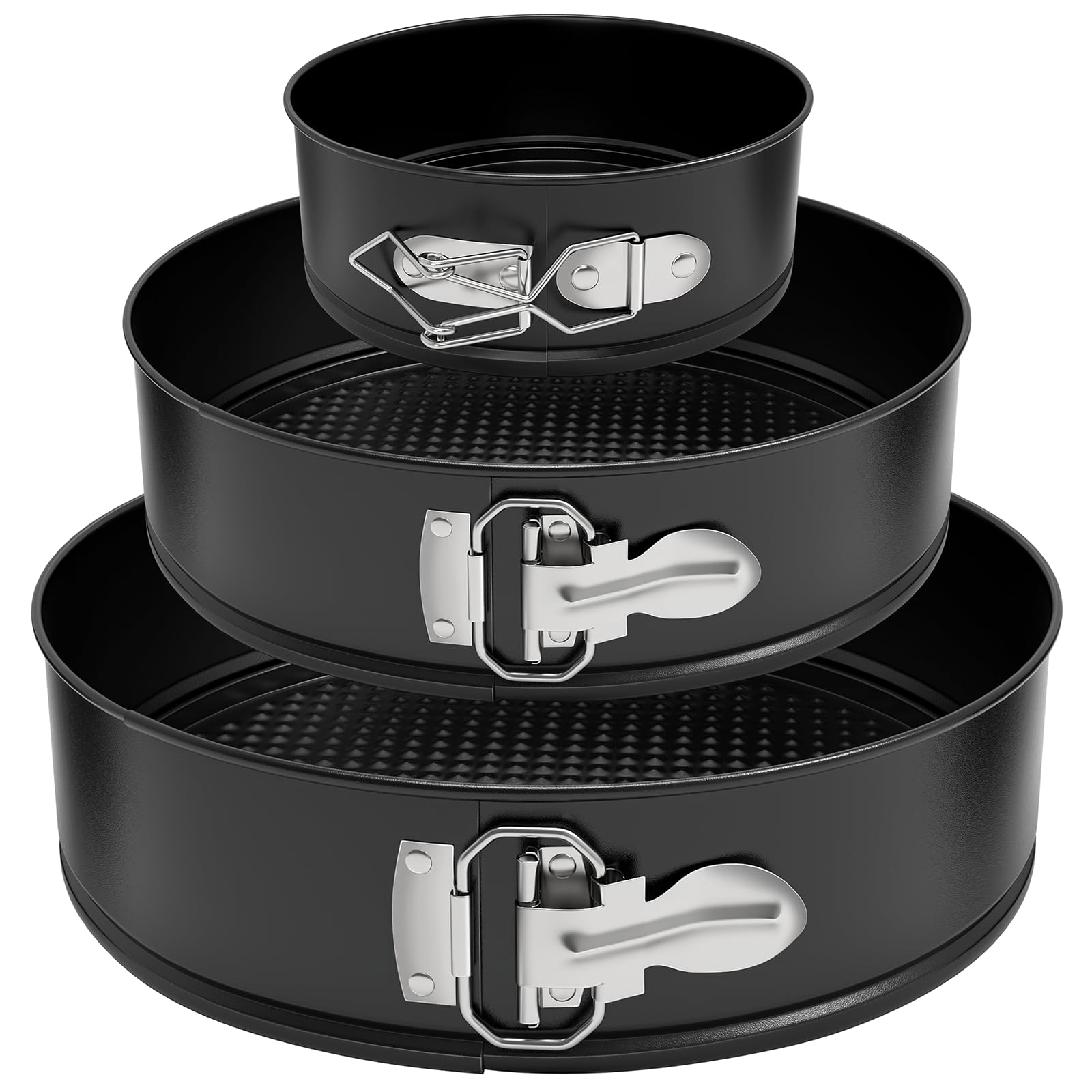 Springform Pan Set of 3 Pcs (4"/7"/9"), Non-stick Cheesecake Pans with Removable Bottom, Round Spring Form Cake Pans Set for Cheesecake, Cheese Cake Pans For Baking