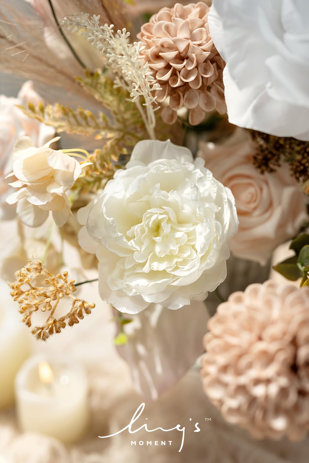 Amazon.com: Ling's moment Fake Flowers Box, Faux Artificial