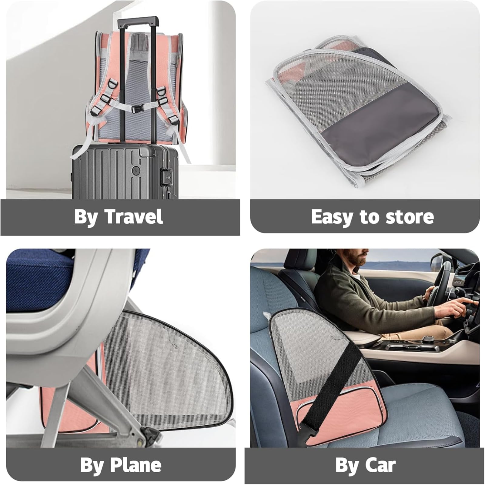 Mochila transportadora para mascotas aprobada por aerolíneas diseño de cápsula espacial malla ventilada bolso viaje cómodo perros pequeños gatos cachorros gatitos y conejos ideal excursiones campament