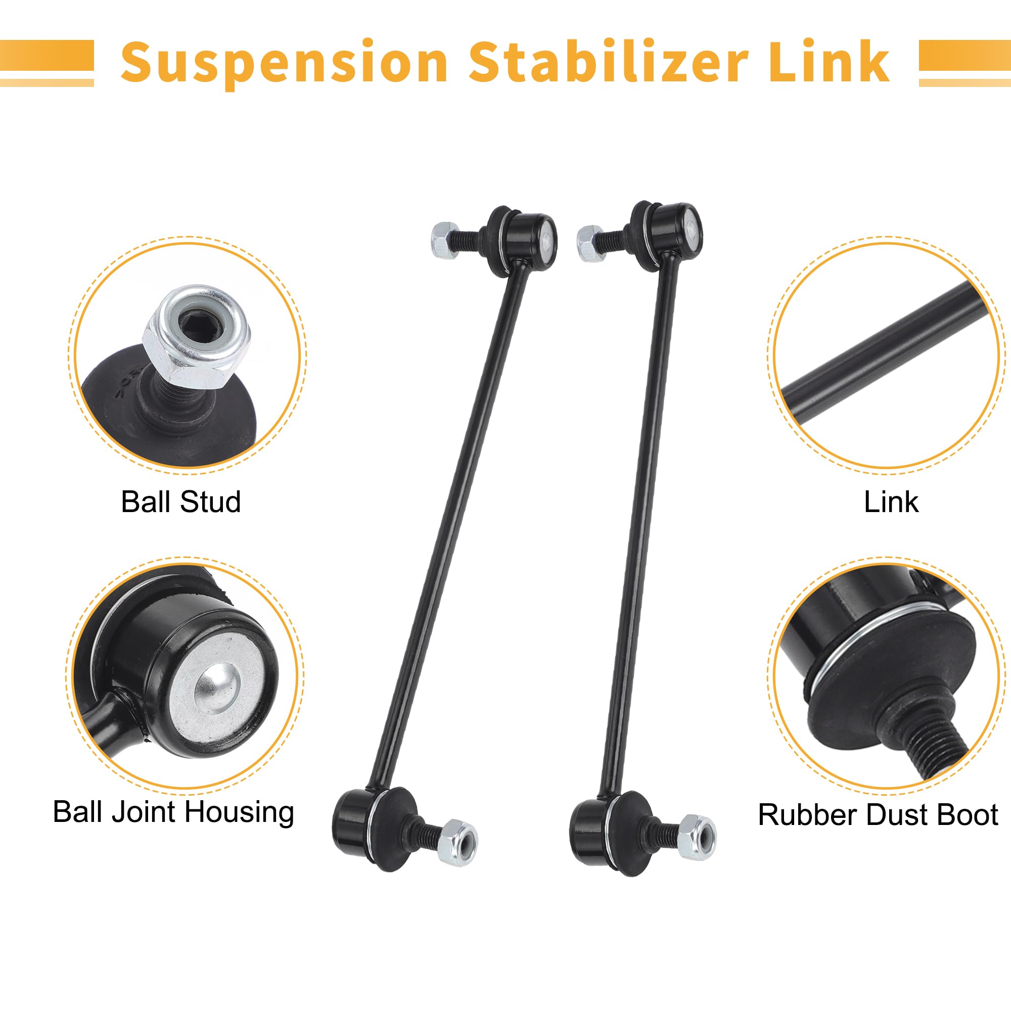 サスペンションキットとスタビライザーリンクセット Amazon | X AUTOHAUX 2pcs フロントスウェイバーリンクスタビライザー