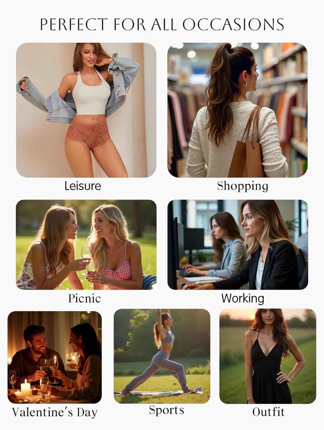 Sexy Underwear for Women Petal-soft Lace V-waisted Boy Shorts Cute Cheeky Ladies Panties Fashion Lightweight Lingerie 6 pack - Image 6