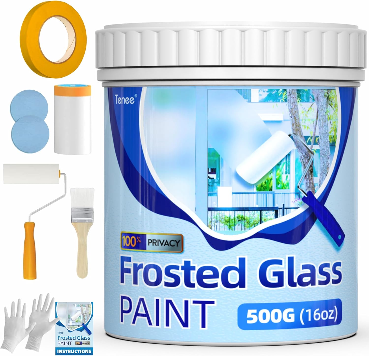 Frosted Glass Paint for Window 16oz & UV Resistant Frosted Glass Spray