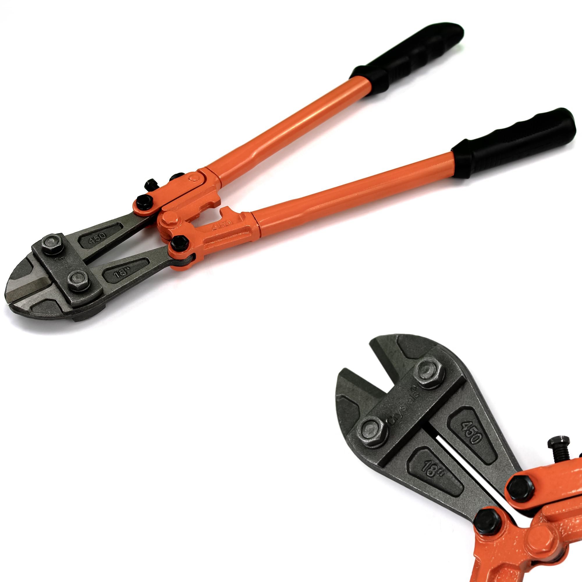 Crystals Red 18 Inch Bolt Cutter, Chain Cutter For Chains, Padlocks, Wire Fencing, Chicken Wire - Padlock Cutter, Bolt Croppers With Comfortable Rubber Grip