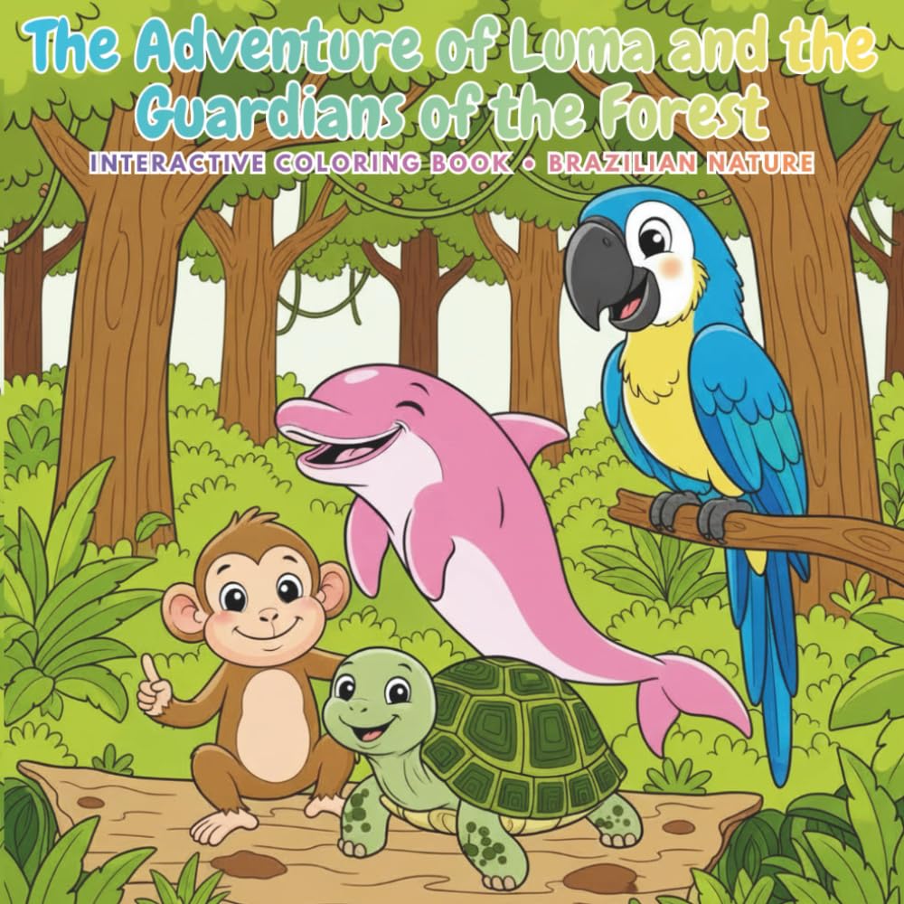 The Adventure of Luma and the Guardians of the Forest: Interactive Coloring Book - Brazilian Nature