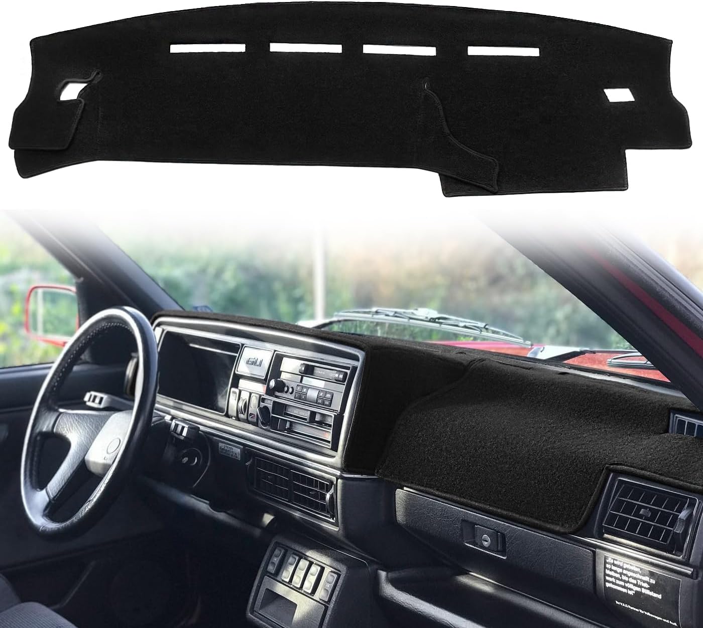 Dash Cover Mat Custom Fit for Volkswagen VW Jetta Golf MK2 GTI,Dashboard Pad Cap Carpet Protector K213