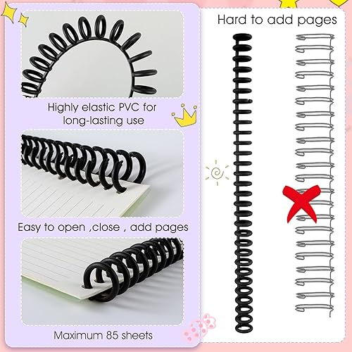 Miniatura 3 de 10 peines de encuadernación de 30 anillos, máquina de encuadernación de espirales de plástico, para profesores, estudiantes, documentos, cuadernos,