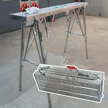Scaffolding Folding Height Extension Plank for Painting, Yard Portable Scaffolding Stool Easy to Store, Non-Slip Porous Surface Work Scaffold PlatformStyle 6