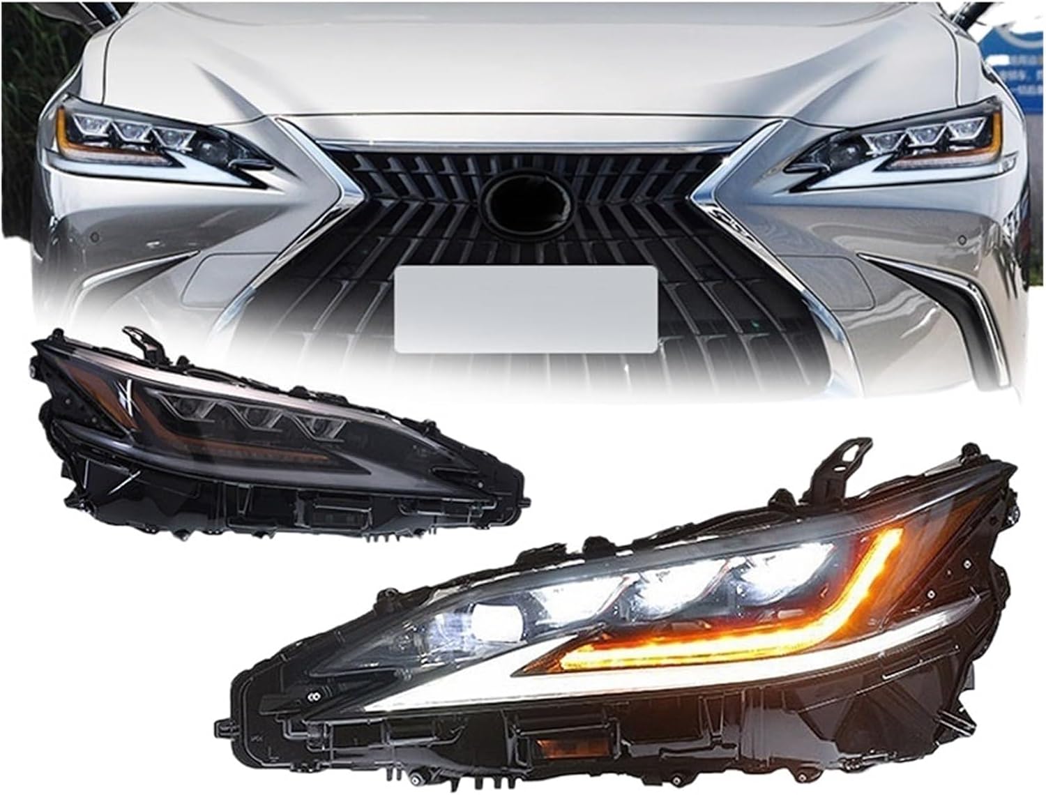Car Headlights Compatible For Lexus ES ES350 ES200 18-23 Full LED Style Headlamp Assembly Upgrade Projector Lens Accessories Kit