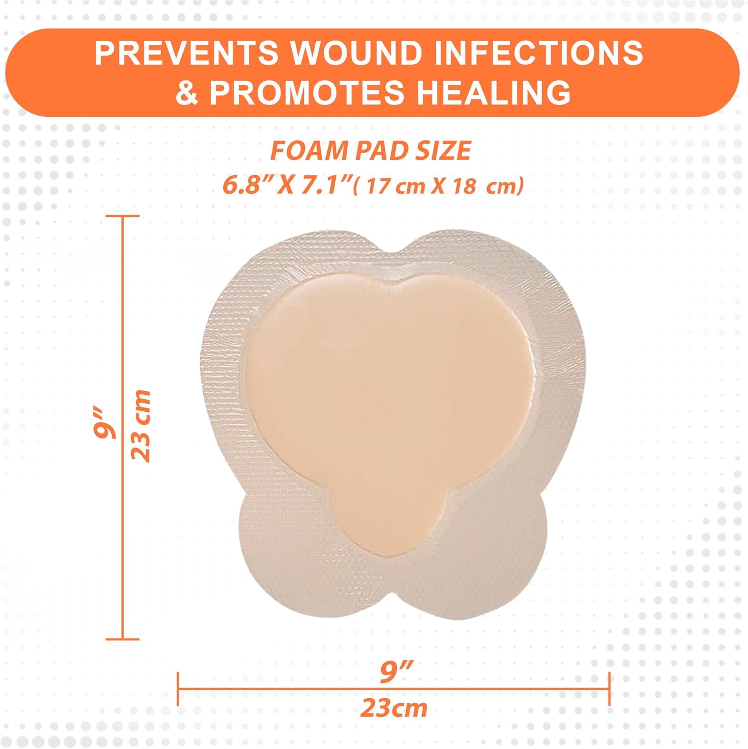 MedVance Bordered Silver Silicone Ag Sterile Highly Absorbent Dressing, Sacral, Sacrum, 9"x 9" (6.6" x 6.4" Pad) 5 dressings/Box, 5 Count (Pack of 1)