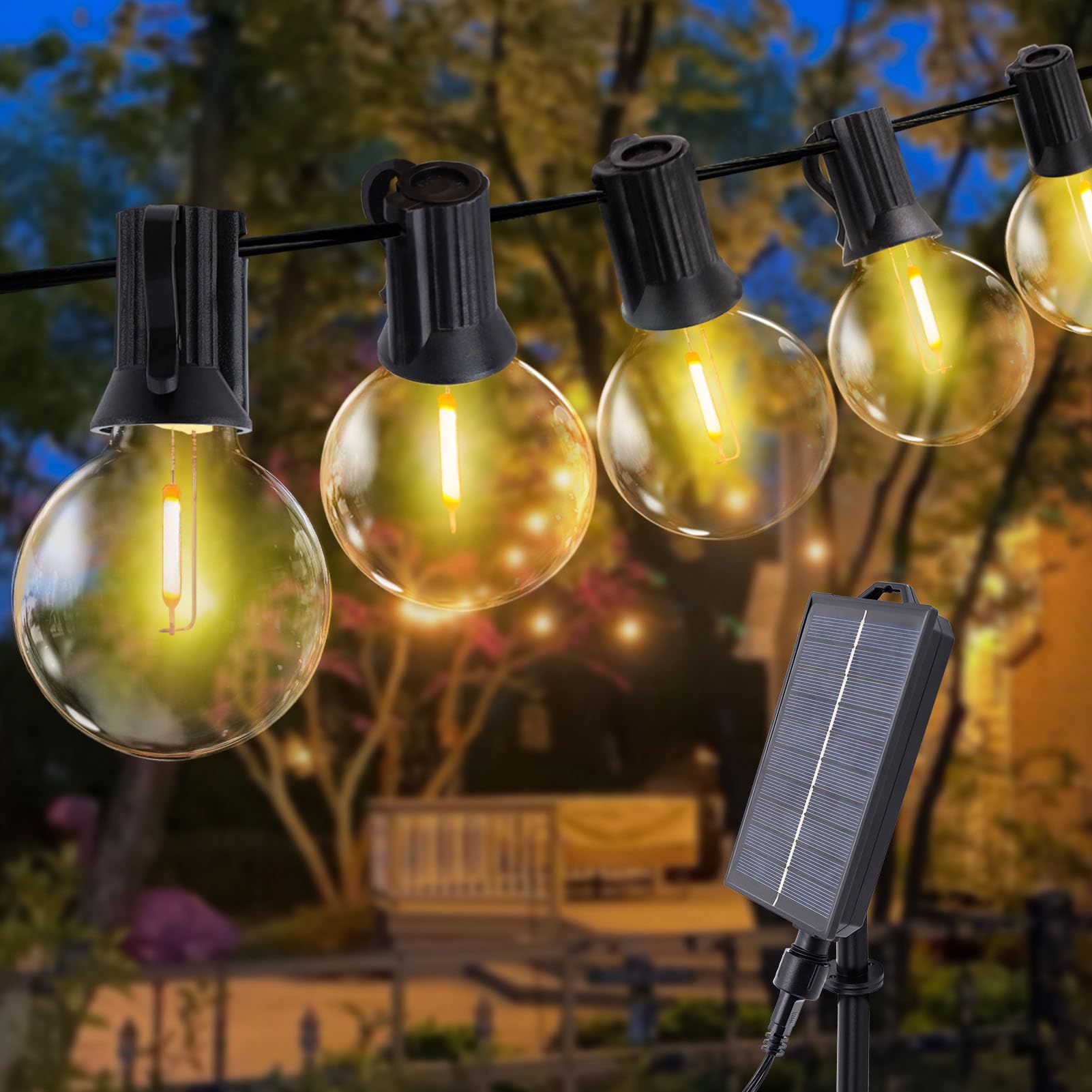Luci Solari Da Esterno SAEIHGAE - 15 Metri LED | Alimentazione Solare O USB | Impermeabili | Per Giardino E Feste - Foto 6