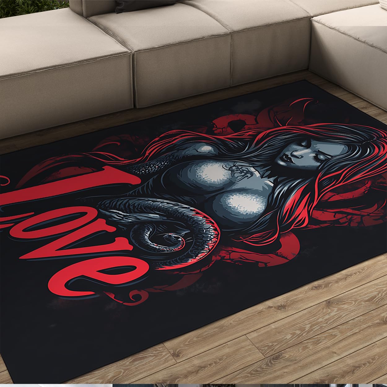 Tapis gothique salon grand format grand tapis serpent