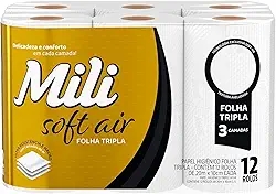 Papel Hig 20m Mili F.Tripla Soft Air 4x12