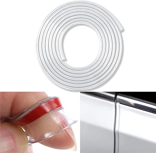 Protectores de borde de puerta de automóvil, 16 pies, transparente, universal, multifunción, molde, tira de cuerpo, protector de arañazos, apto para