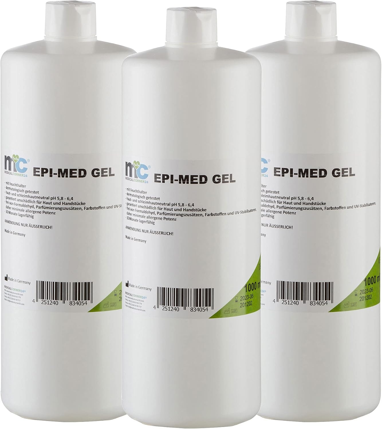 Medicalcorner24 Epi-Med Contact Gel for IPL Treatment IPL Gel 3 x 1 liter bottle