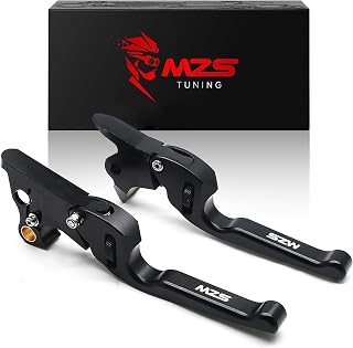 MZS Black Motorcycle Clutch Brake Levers Adjustable CNC Compatible with 2015-2024 Softail Breakout Deluxe Fat Boy Street Bob FXDR Heritage Low Rider Slim Sport Glide