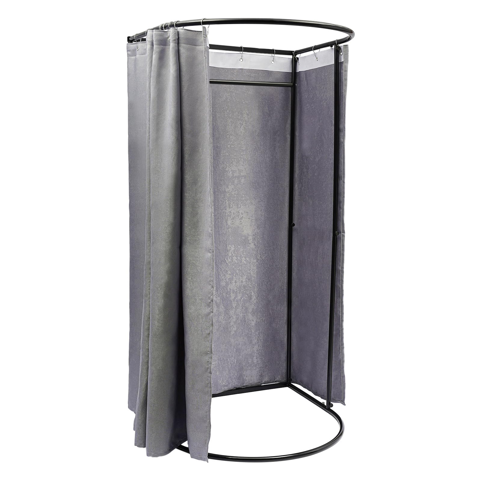 Umkleidekabine für Bekleidungsgeschäfte mit Sonnenschutzvorhängen, tragbare Mobile Sichtschutz-Umkleidekabine, Faltbare Umkleidekabine für Einkaufszentren, 200x100x95cm (Grau)