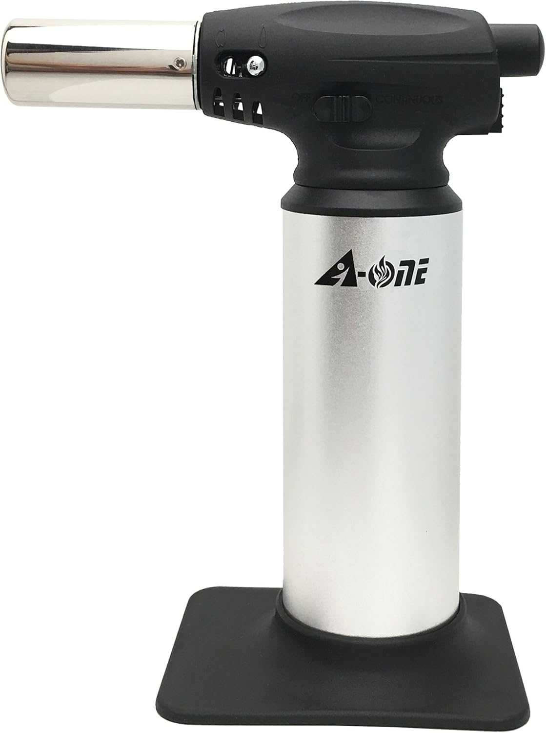 Culinary Torch,A-ONE Adjustable Double Flames Kitchen Torch For Crème Brulee, Sear Meat, Sliver (1 Pack Double Flames)