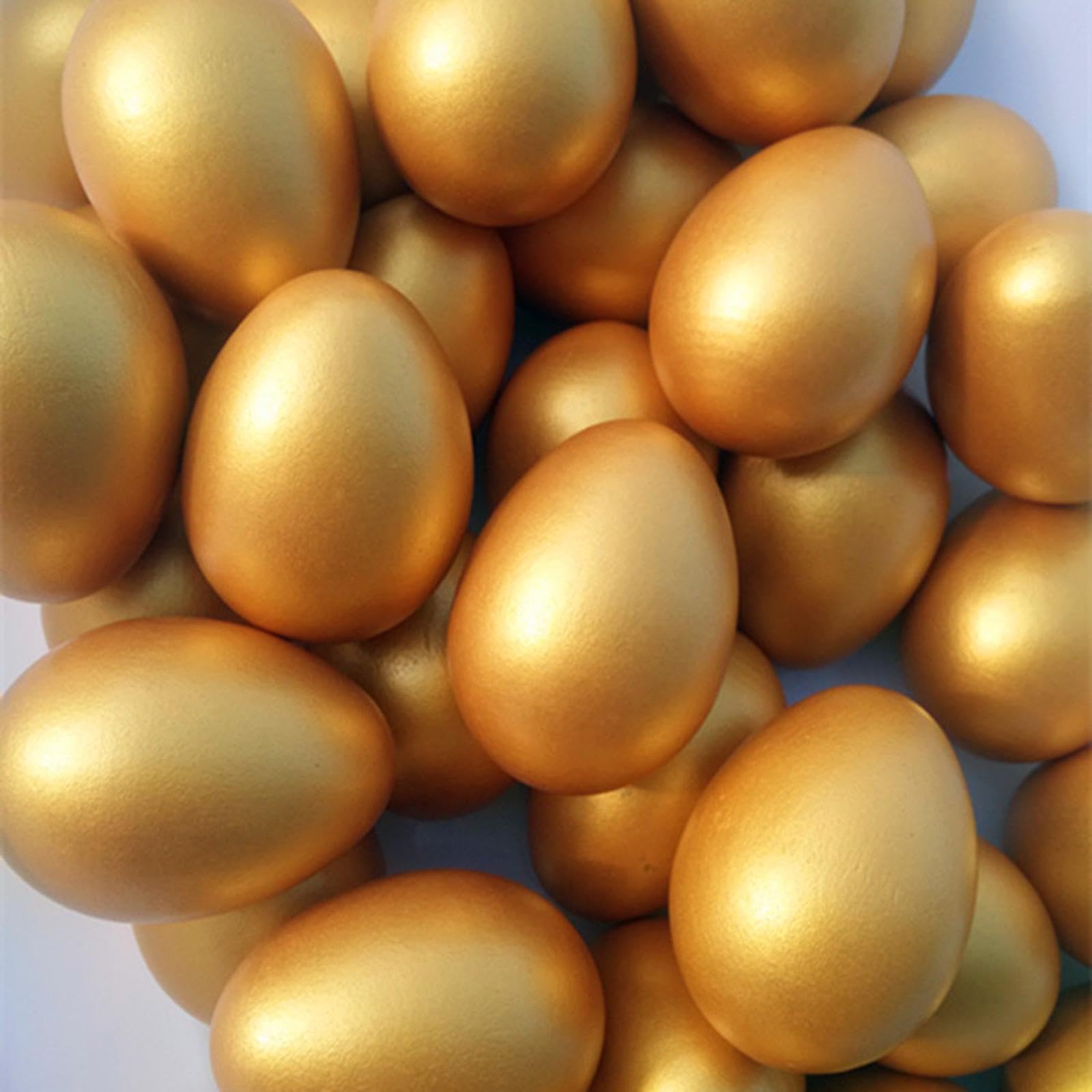 Oshhni 10 Uova di Pasqua Dorate Da Decorare per Feste E Riunioni di Famiglia