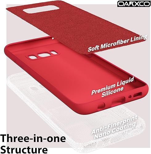 Miniatura 5 de oakxco Funda de silicona líquida diseñada para Samsung Galaxy S8, con agarre de parachoques, bonita funda delgada y delgada de goma TPU suave para