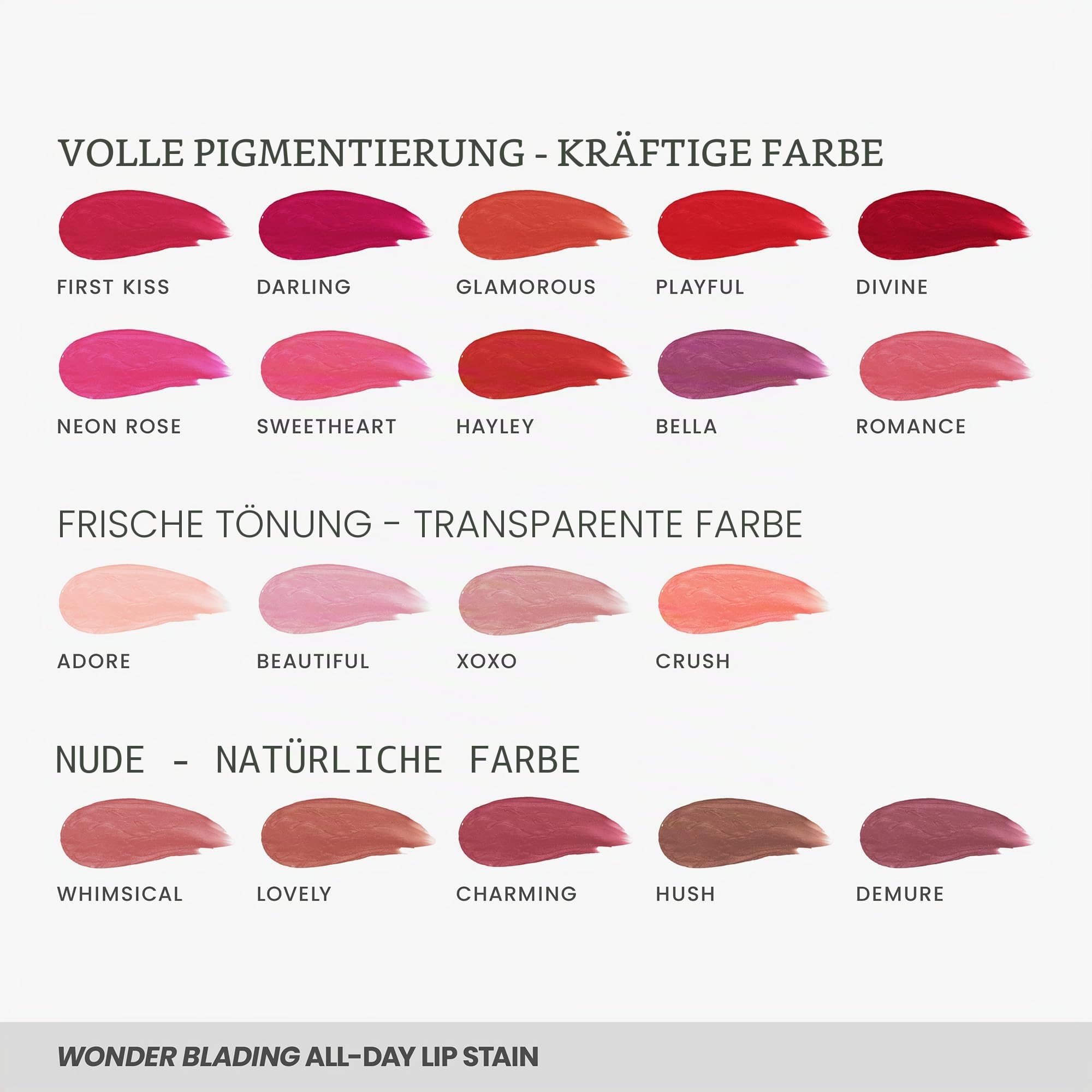 Wonderskin Lip Stain Peel Off Wonder Blading Masque –Lippenfleckenmaske, Natürlicher Lippenstift, Langanhaltender Wasserfester Lippen-Tint (Whimsical Stain and Go)