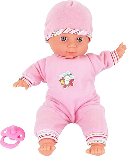 Miniatura 2 de Click N Play Muñeca realista con traje rosa extraíble y sombrero con chupete muñeca de bebé falsa de 12 pulgadas muñecas de bebé para niñas y niños