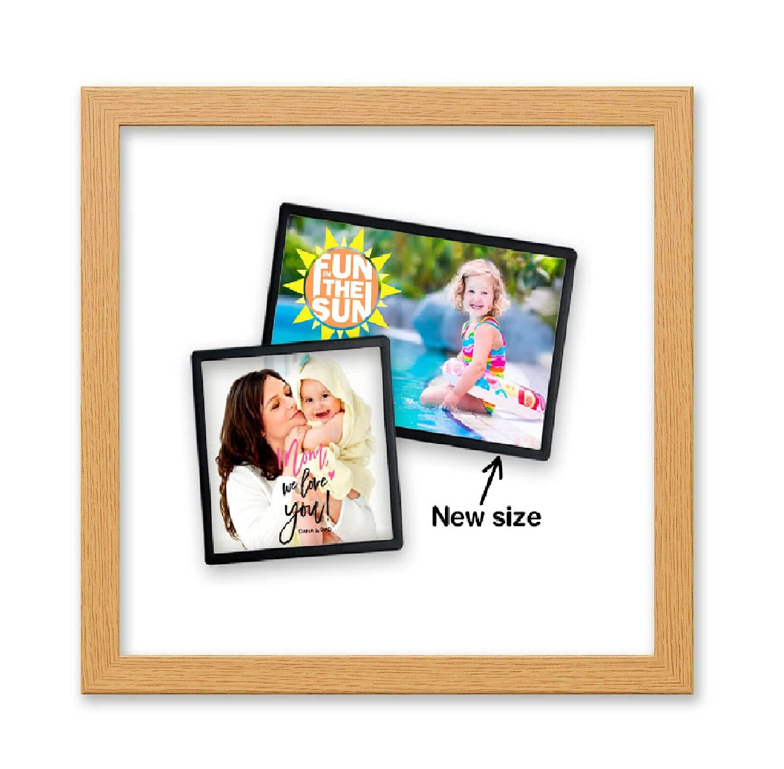 Modern Oak Photo Frame Picture Frame Poster Frames Real Wood 75cm x 20cm Acrylic Glass
