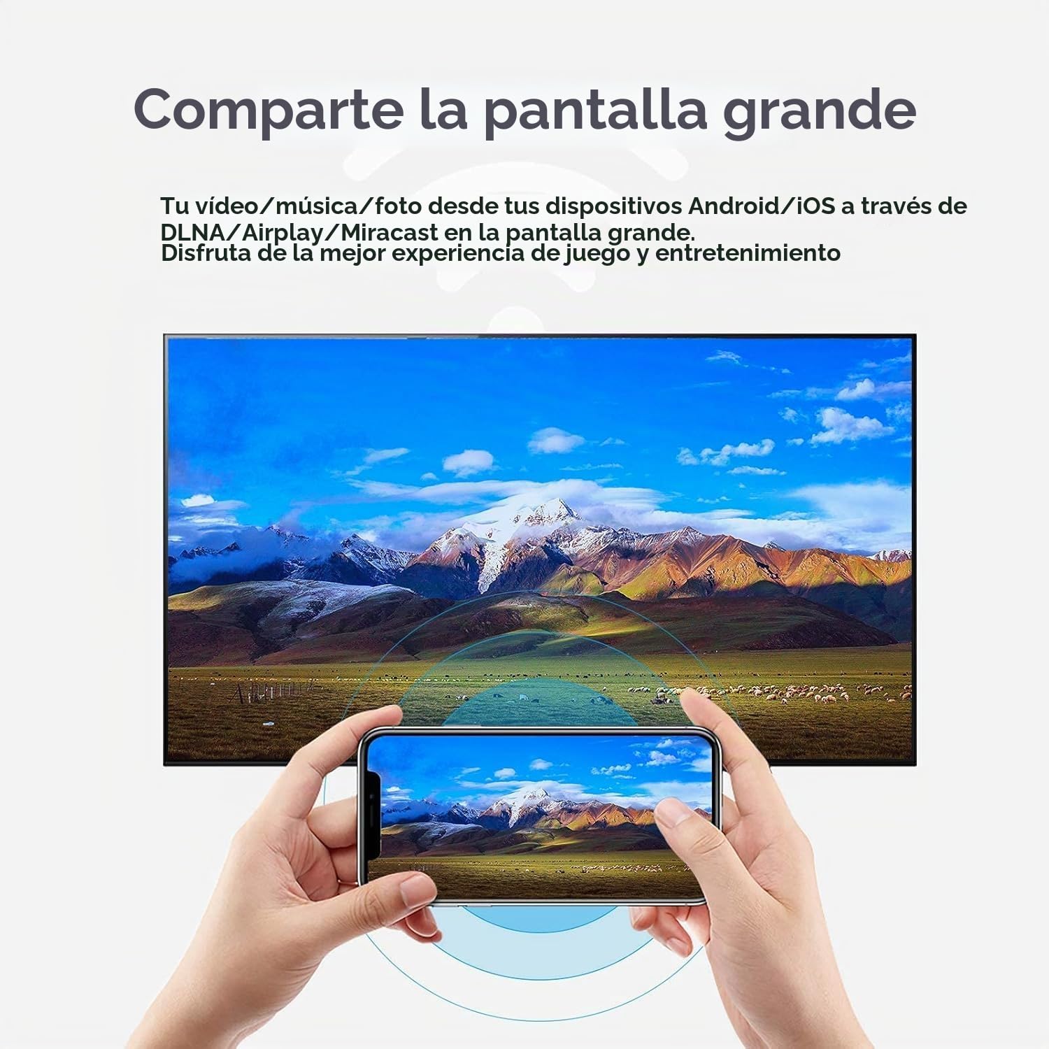 IDEALROYAL Android 10.0 TV Box, Boîtier Android TV 4 Go RAM 128 Go ROM RK3318 Quad-Core WiFi 2.4 GHz 5.0 GHz 4K HD BT5.0