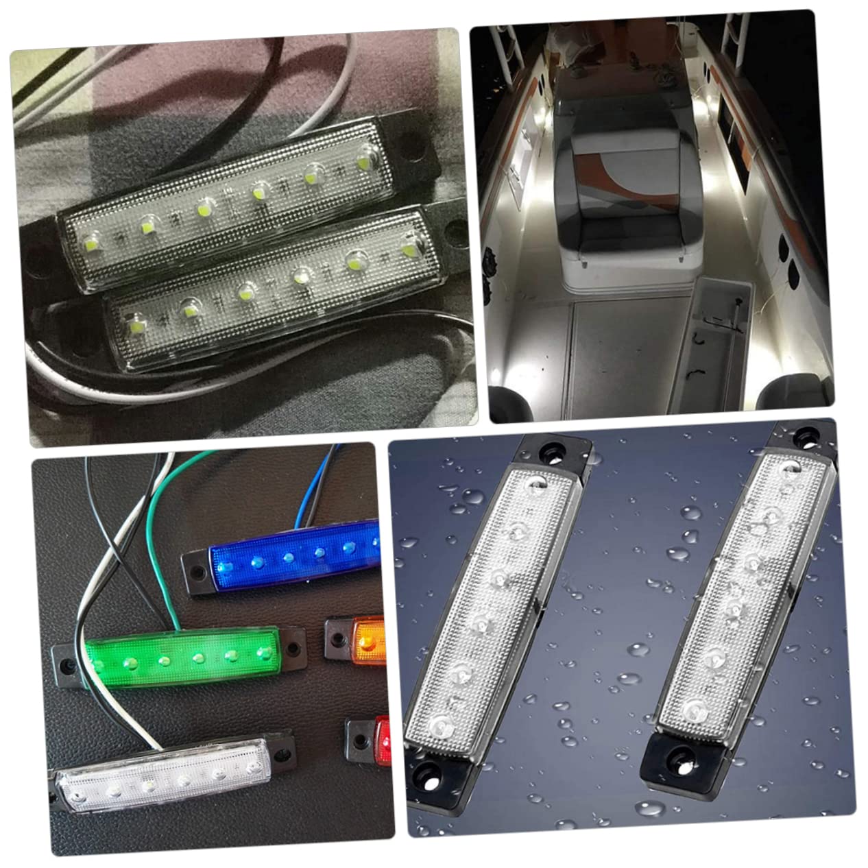 Sosoport 3 Set Di Luci Per Barche Marine Luci Di Poppa A Led Per Kayak Canoa Barca Da Pesca Yacht 6 Pezzi * 3