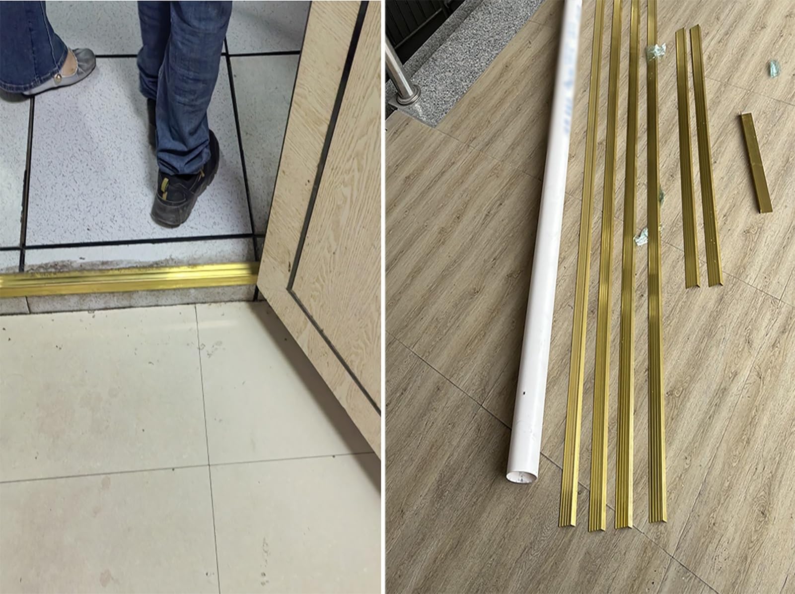 Protezione per bordi scale antiscivolo in ottone massiccio, impermeabile, in metallo, a forma di L, 30 x 11 mm, per gradini sicuri e una maggiore durata