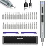 WORKPRO 38 in 1 Electric Screwdriver&comma; 3&period;7V Electric Precision Screwdriver with Magnetizer and S2 Steel Bits&comma; Max 0&period;3N&period;m&comma; Rechargeable Mini Electric Screw Driver for Electronics Phone Camera Laptop