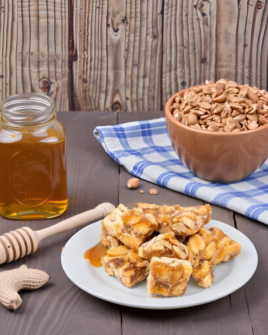 Old Fashioned Peanut Squares by Nuts to You | Peanut Crunch with Delightful Crunch & All Natural Ingredients | Sweet Snack Honey Taste (2 Pound)