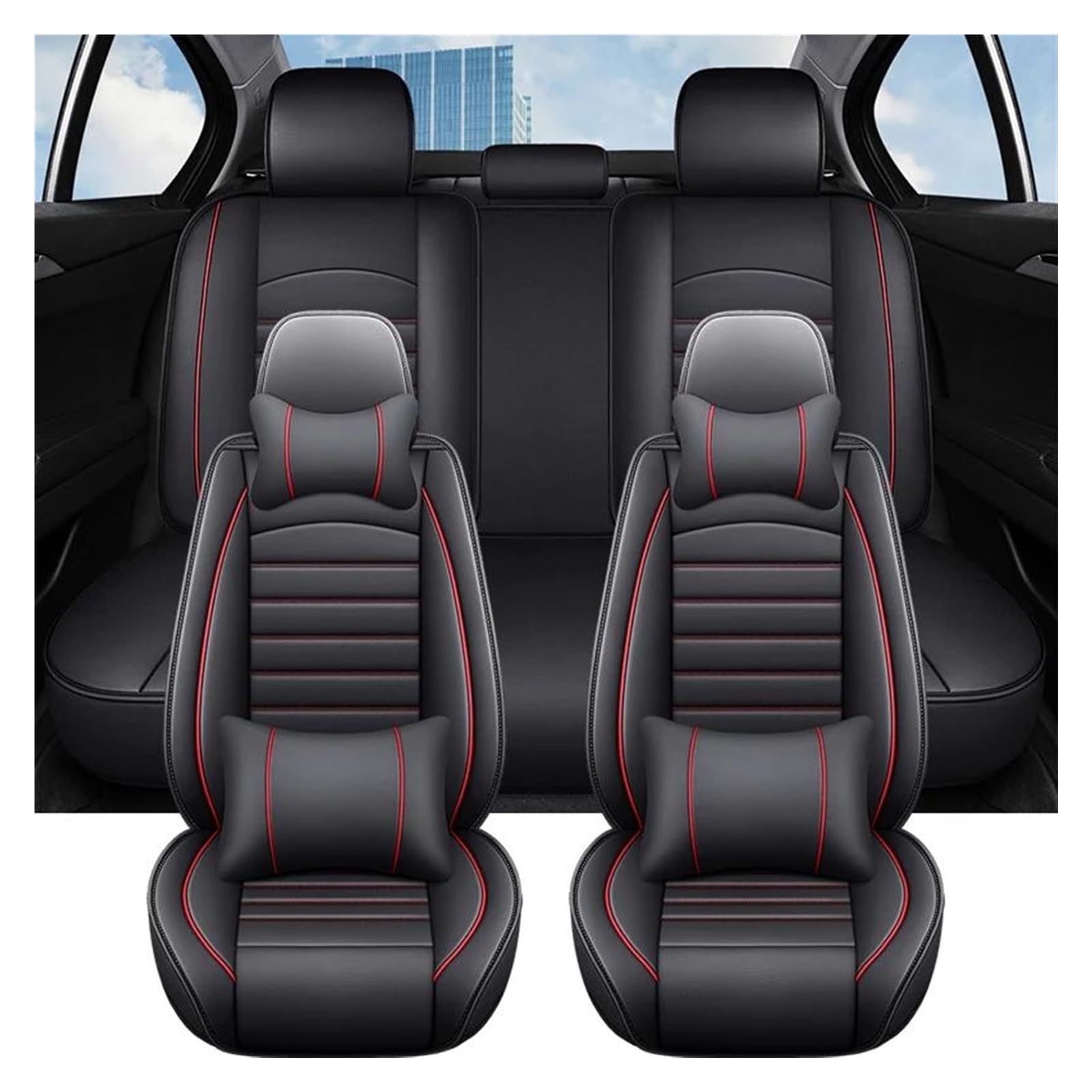 Protectores de asiento de cuero para coche, accesorios de interior para Dodge Caliber