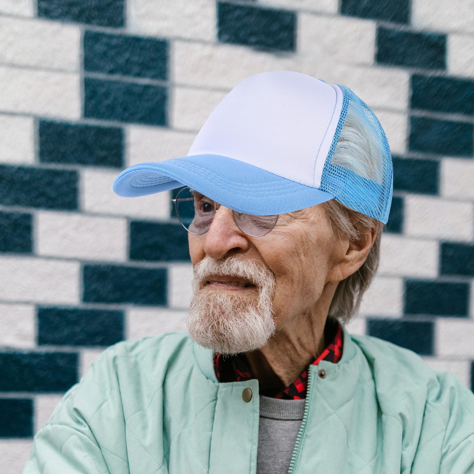 10 Gorras de Béisbol Sublimadas de Malla Lisas para Sublimación Gorra Ligera y Transpirable de Poliéster Color Azul Claro y Ideales para Actividades al Aire Libre y DIY