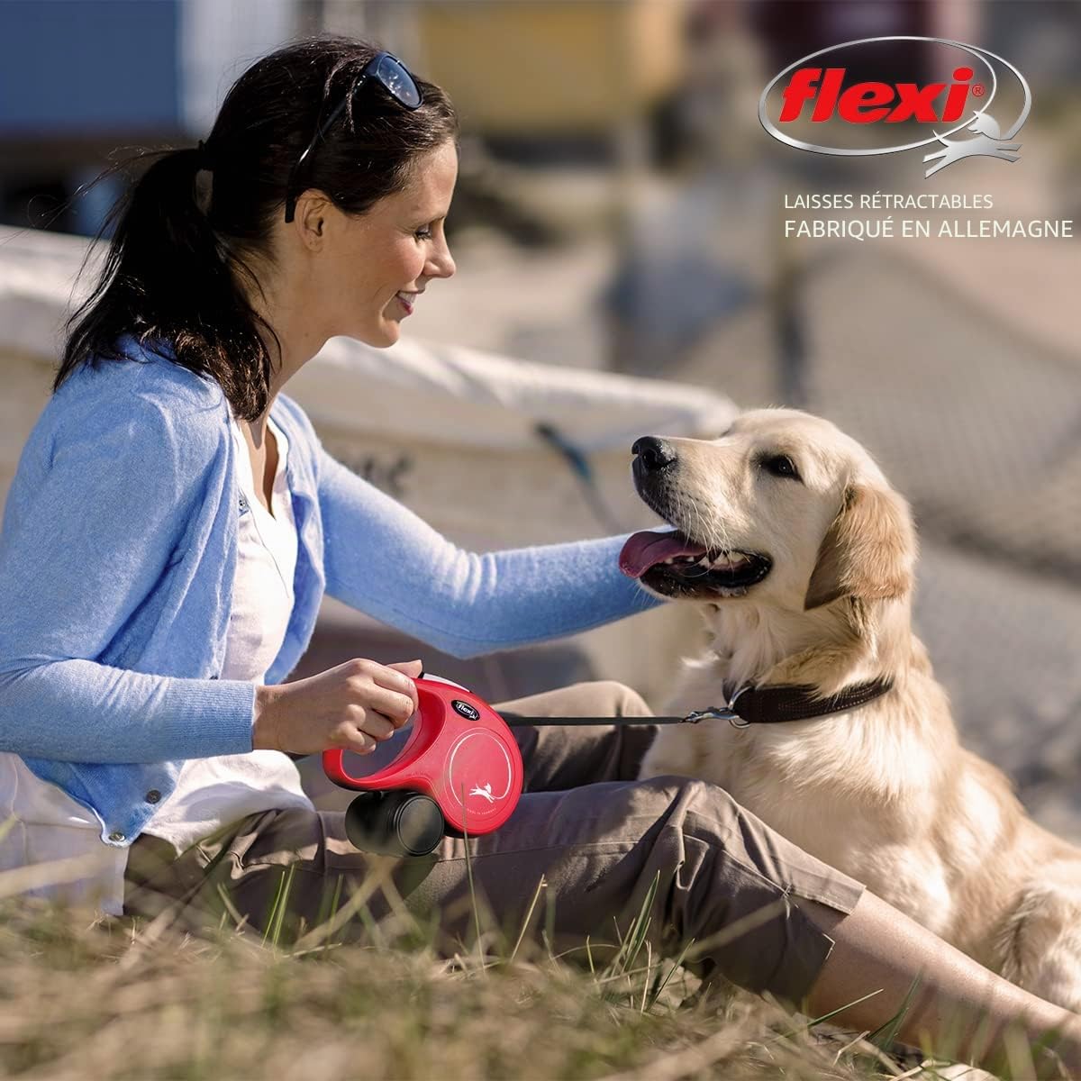 flexi® Classic S | Laisse rétractable à cordon de 8 m pour chiens jusqu'à 12 kg | Noir | laisse à enrouleur pour chien | Poids : 230 g | Dimensions : 10,3 x 16,8 cm