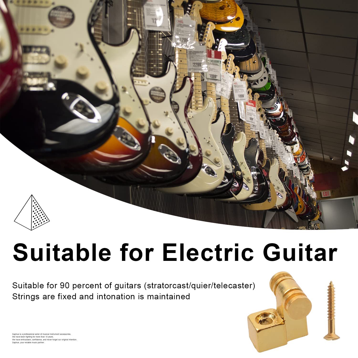 Snapklik.com : MAXCHEER Roller Guitar String Trees Guides Retainer For ...