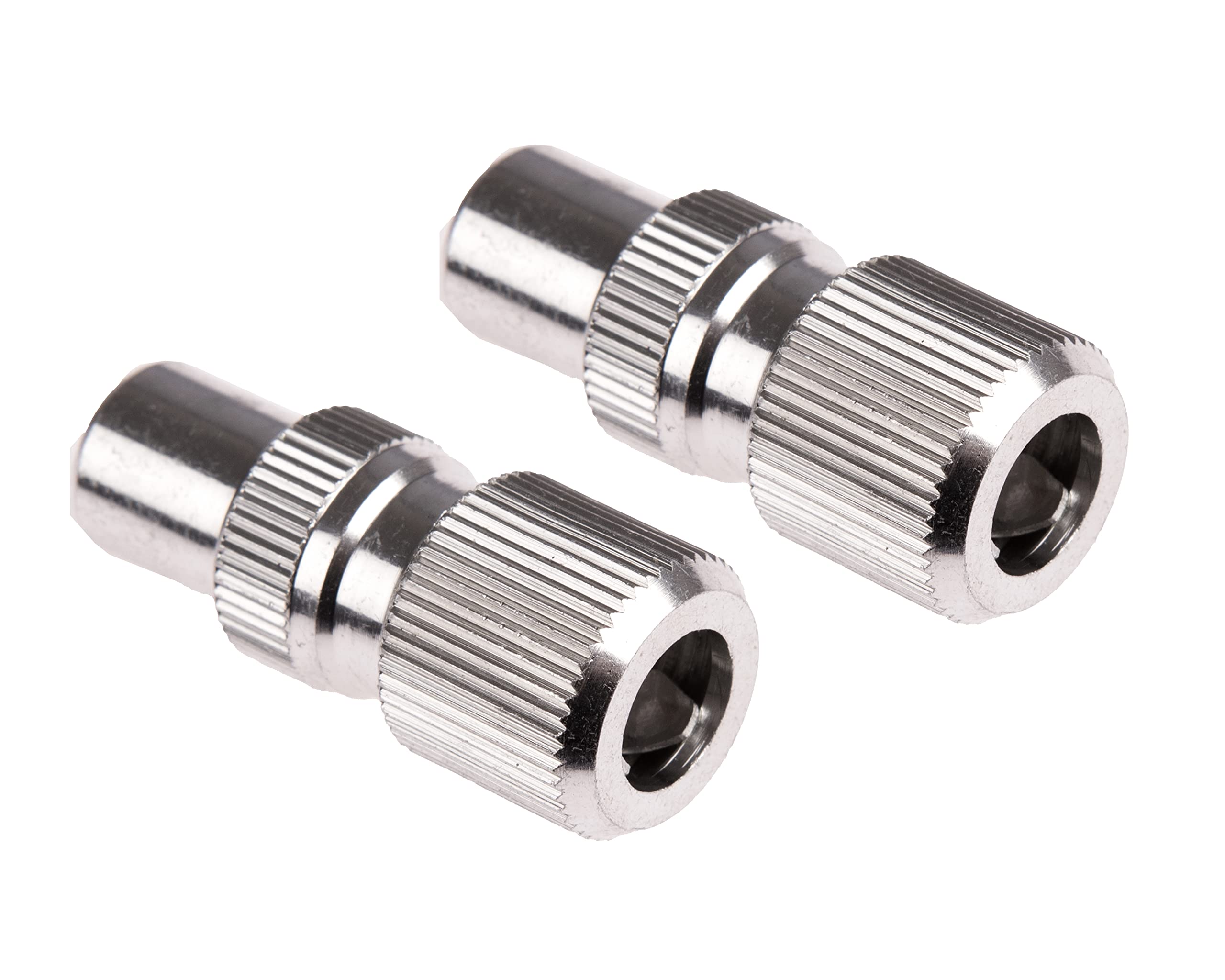 2 x Male Coax/ Coaxil TV Aerial Connector Plug for RF Cable/ Freeview - Metal