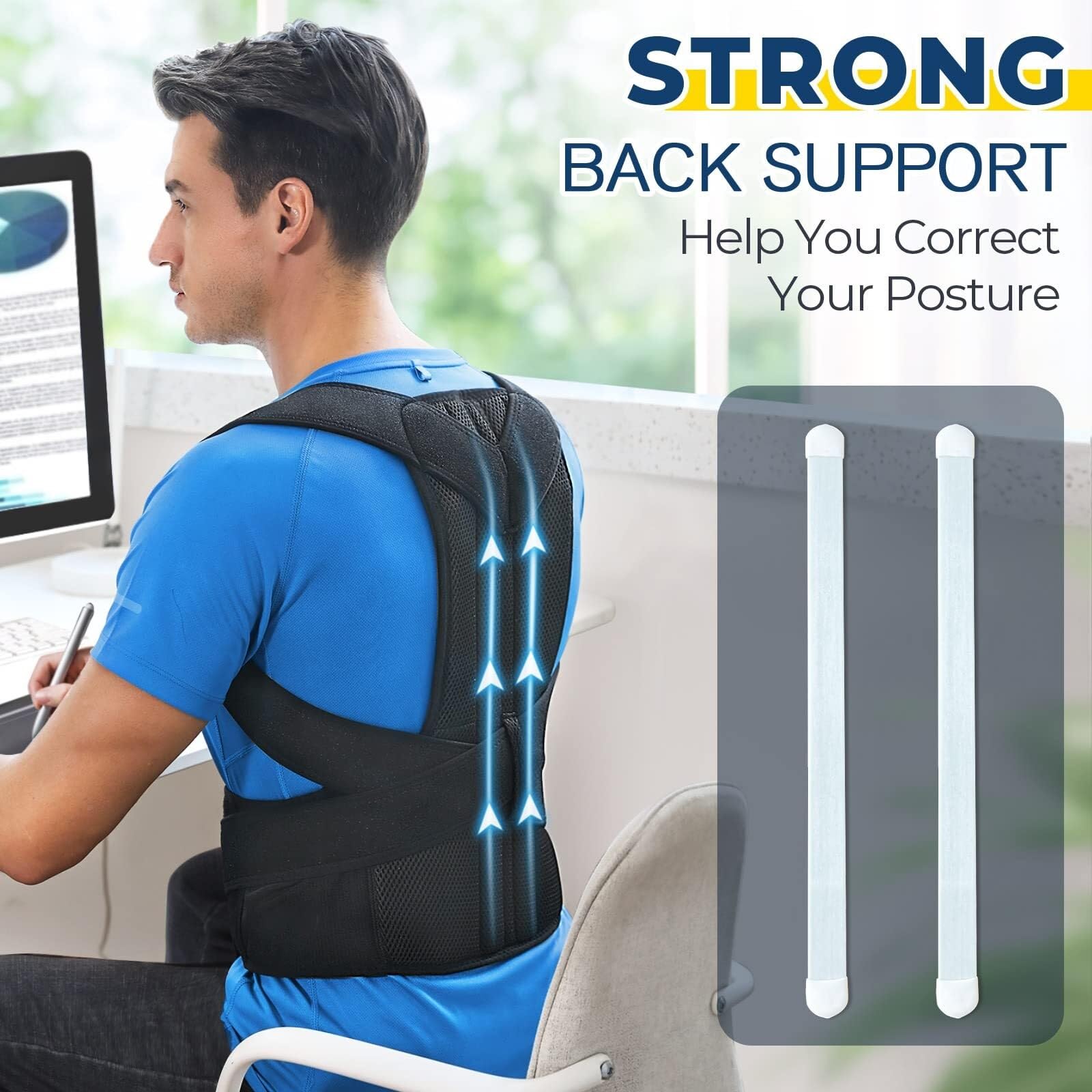 Moldeador De Cuerpo Y Control De Abdomen Corrector De Postura For La Espalda Que Mejora Y El Soporte Lumbar