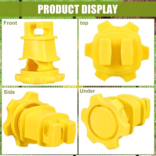 Miniatura 3 de Frienda Aisladores de alambre para valla eléctrica, tornillo apretado poste redondo, aislador, sujeción de alambre, aislador, clips para poste en T,