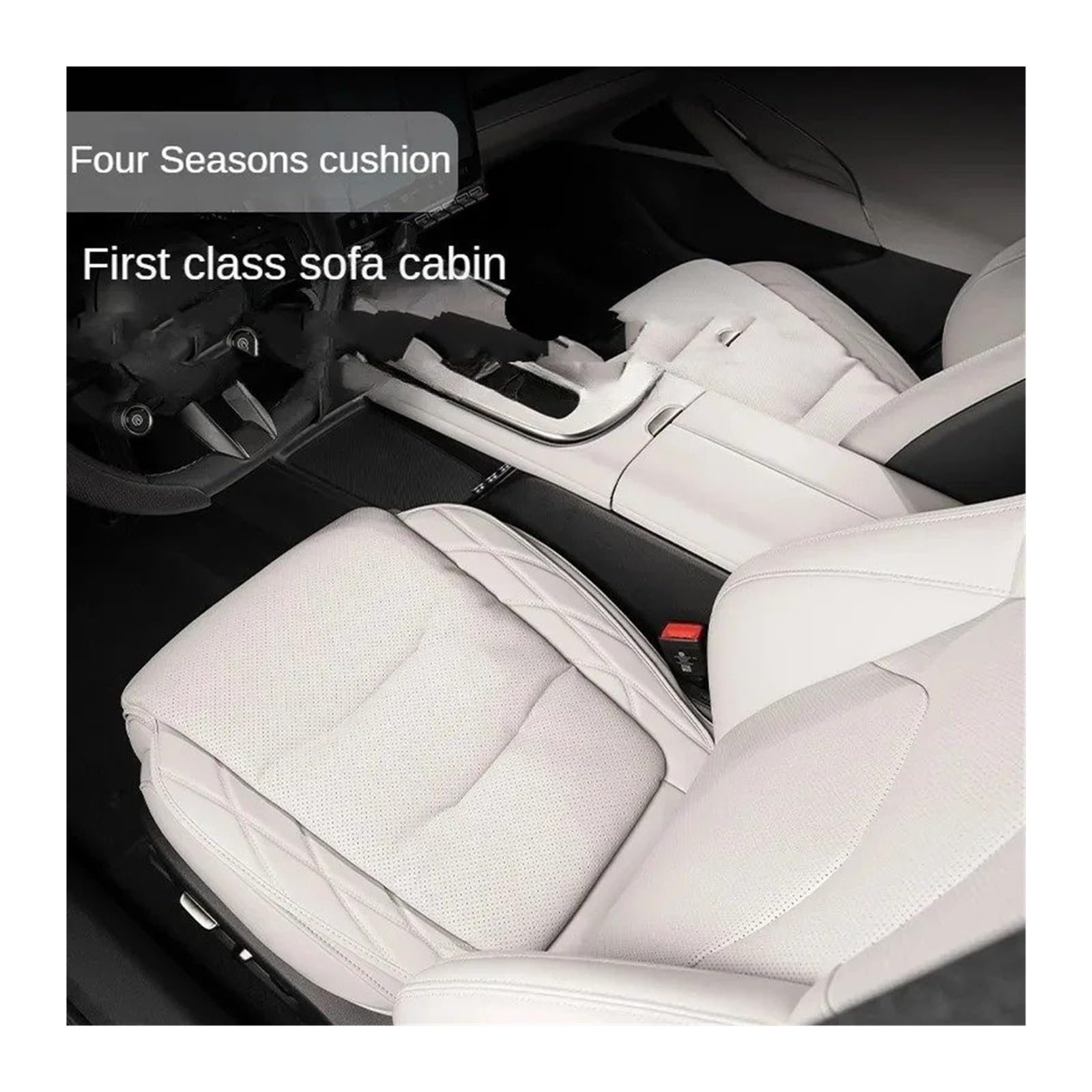 Generico Set Coprisedili Macchina per Benz per Seggiolino Auto Vita Cuscino per Sedile Pelle Traspirante Ventilato per Tutte Stagioni