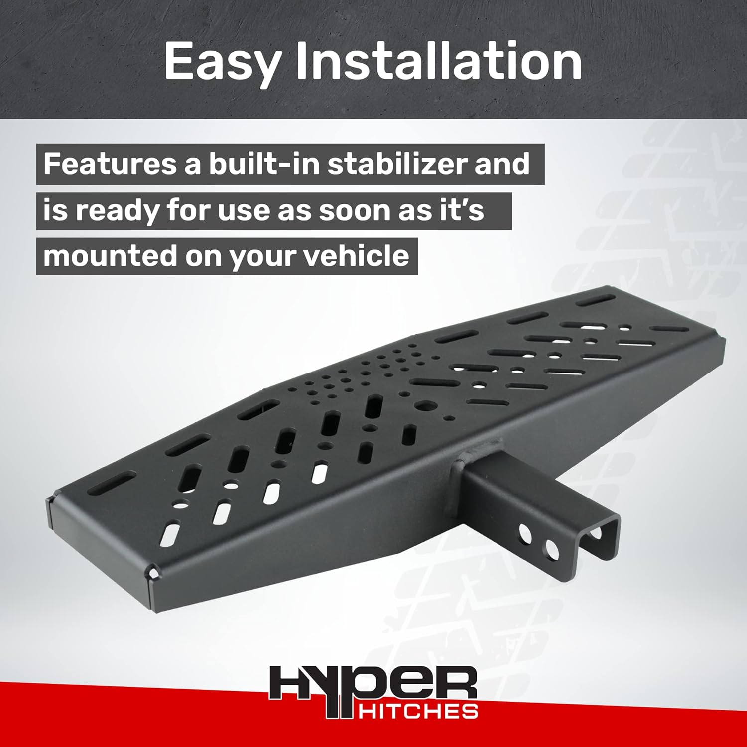 24" Hitch Step Model # HS-24 | Hitch Step | Truck Hitch Step 100% Made in The USA | Rear Bumper Guard Protector | with Built in Stabilizer (2" Receiver)