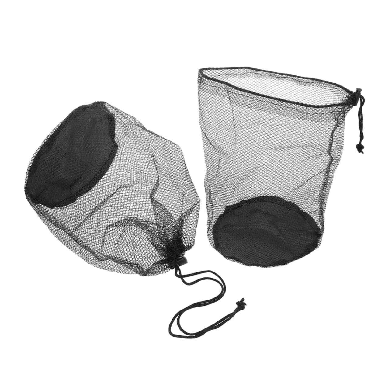 Yardwe 2pcs Mesh Bags for Storage Drawstring Net Sack for Soccer Volleyball Basketball Lightweight Portable and Protective for Gym Schools and Outdoor Training