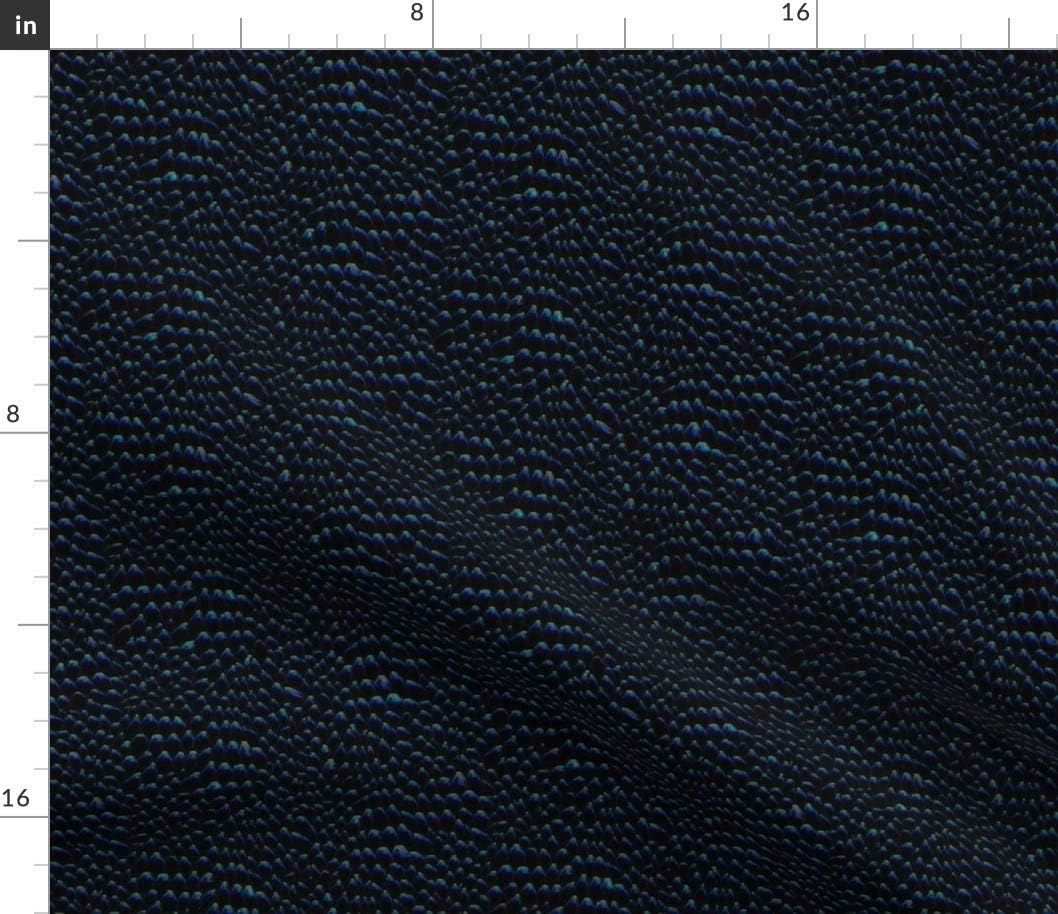 Spoonflower Fabric - Blue Black Dragon Scales Scale Fantasy Costume Printed on Cotton Poplin Fabric by The Yard - Sewing Shirting Quilting Dresses Apparel Crafts