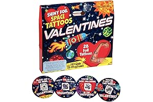 Mollybee Space Tattoos and Cards: Perfect Valentine's Day Treat for Kids in School